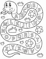 Alfabeto Recortar Atividades Abecedario Vazado Ilustrado Animais Cobra Divertido Crianças Escrita Grátis Formato Artigo Frozen sketch template