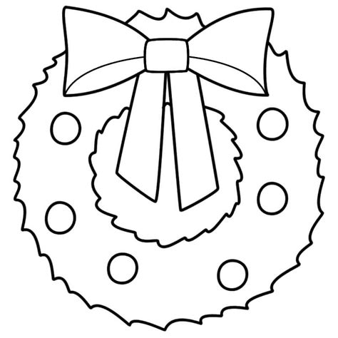 simple wreath coloring page  printable coloring pages  kids
