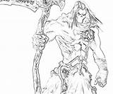 Darksiders Death Ii Coloring Weapon Pages sketch template