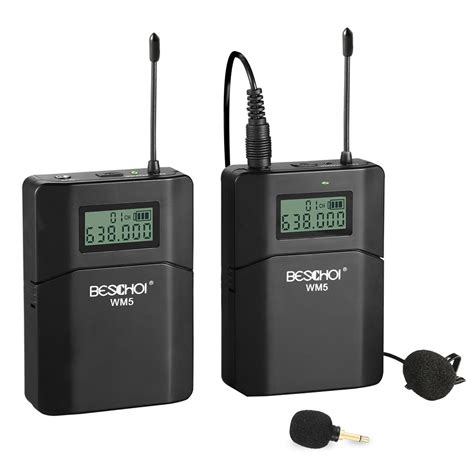 beschoi  remote camera video microphone wireless lavalier microphone  noise mic receiver