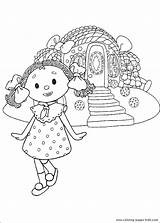 Coloring Pages Andy Pandy House Cartoon Color Front Standing Looby Loo Kids Character Printable Para Colorear Sheets Book Girl Print sketch template