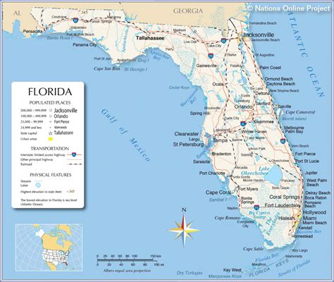 beaches  florida map