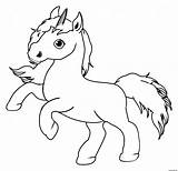 Licorne Colorier Horse sketch template