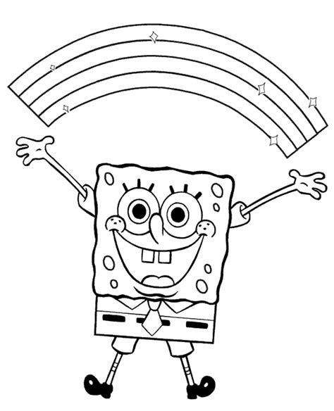simple spongebob coloring pages  kids