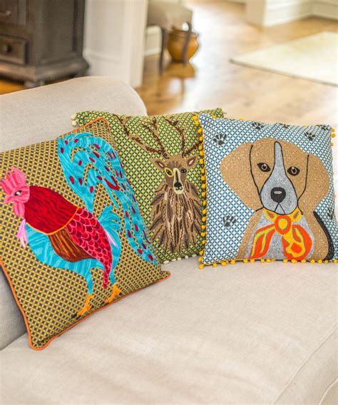 embroidered animal pillows  animal pillows pillows throw pillows