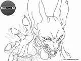 Beerus Coloring Dragon Ball Pages Super Printable Kids Color sketch template