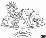 Owoce Kolorowanki Duże Owoców Kolorowanka Naczynie Wypełnione Malowanki Mieszanych sketch template