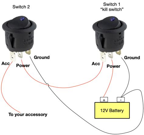volt lighted switch wiring diagram