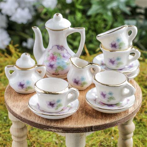 miniature ceramic tea set factory direct craft