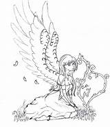 Angel Coloring Pages Dark Angels Demons Fallen Getcolorings Wings Printable sketch template