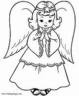 Coloring Pages Christmas Angels sketch template