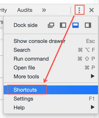 keyboard shortcuts  chrome developer tools webnots