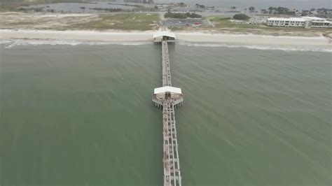 drone footage captures hurricane damage  gulf shores youtube