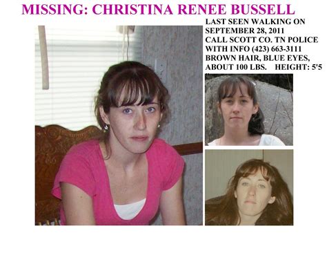 christina bussell missing scott county tennessee missing persons