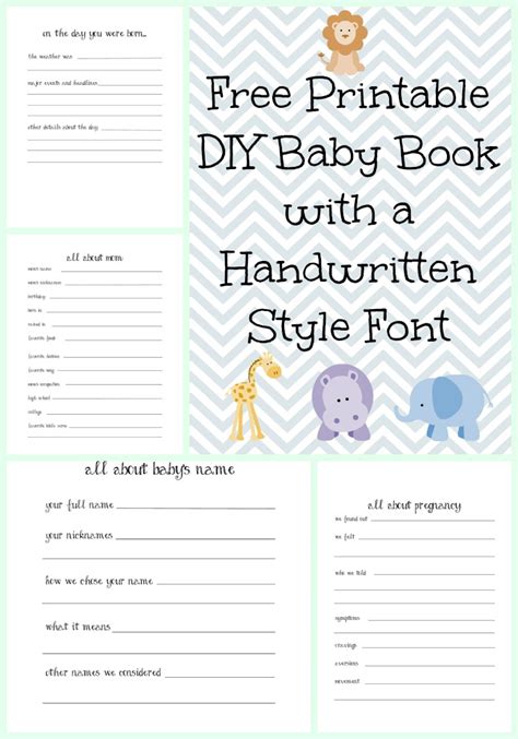 baby book template