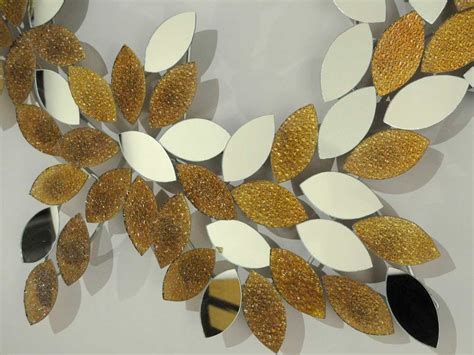 Wall Art Bronze Colored Glass With Mirror Nl127 Design