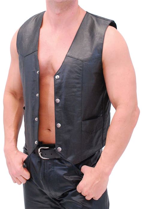 men real leather vest men biker leather vest  storenvy