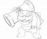 Coloring Roy Pages Koopa Morton Jr Staff Bowser Larry Template Lemmy Printable Bazooka sketch template