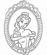 Bela Espelho Fera Princesas sketch template