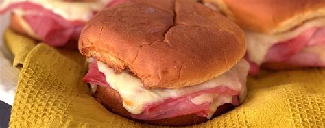 hot ham and cheese sandwich on a bun recipe bar s foods