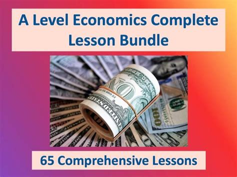 level economics complete lesson bundle  lessons teaching resources