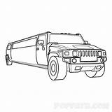 Limo Drawing Draw Hummer Paintingvalley sketch template