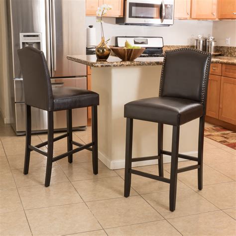 noble house branson  bonded leather bar stool set   brown walmartcom walmartcom