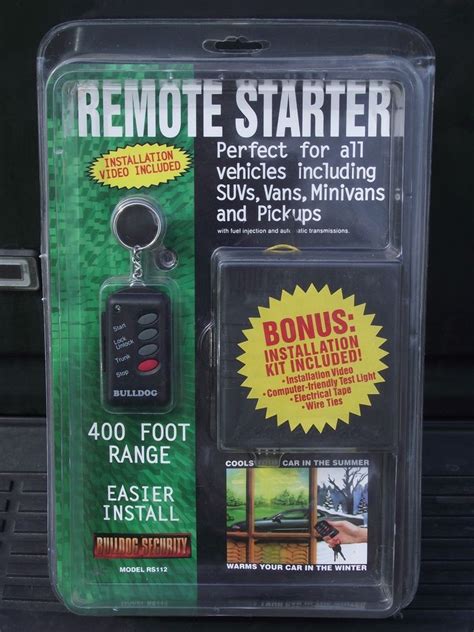 bulldog security remote car starter rs fob includes installation kit nib remote car