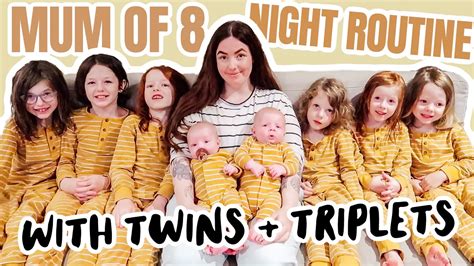 Night Time Routine Mom Of 8 W Twins And Triplets Youtube