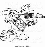 Coloring Migration Pages Luggage Cartoon Bird Designlooter Traveling Flying Cool Getcolorings Printable 73kb 620px Vector sketch template