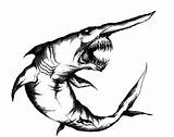 Shark Goblin Coloring Pages Drawing Line Sharks Clipart Deviantart Cliparts Printable Tattoos Clipartbest Library Getcolorings Unicorn Clipartmag Img03 sketch template