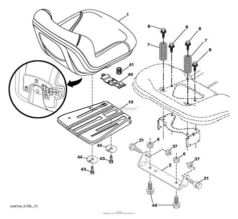 husqvarna yth    parts diagram  seat