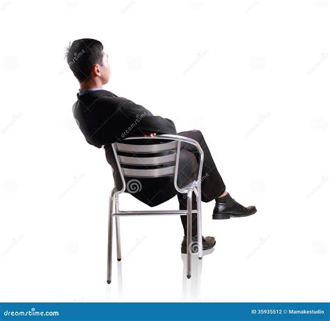 business man sit   single chair stock photography image