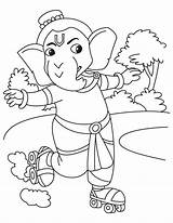 Colouring Ganesha Coloring Kids Pages sketch template