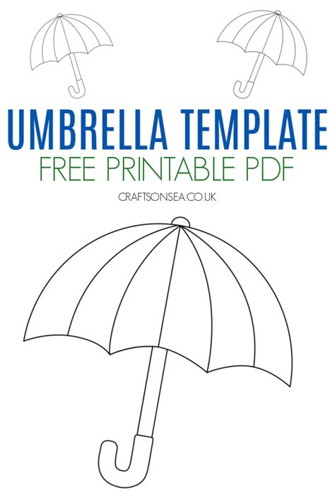 umbrella template crafts  sea