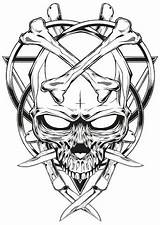 Skull Tattoo Stencils Tattoos Stencil Designs Evil Army Military Diggers Bones Skulls Choose Board sketch template
