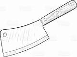 Knife Drawing Cleaver Meat Chef Kitchen Vector Illustration Illustrations Clip Bloody Getdrawings Similar sketch template