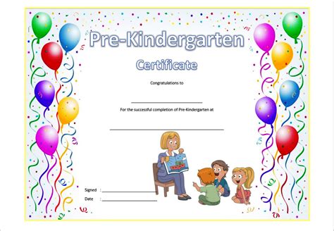 pre kindergarten diplomas template printable  printable templates
