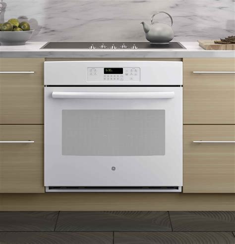 built  single wall oven ge   electric white finish kitchen