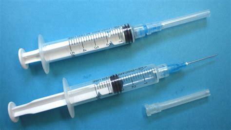disposable syringes  needle size  ml  laboratory  rs