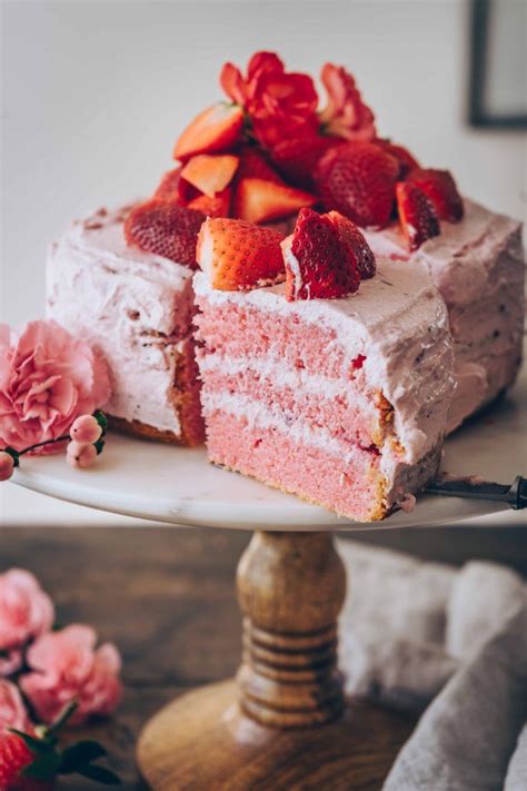 Pink Strawberry Cake Recipe Strawberry Cake Recipes Cake Recipes
