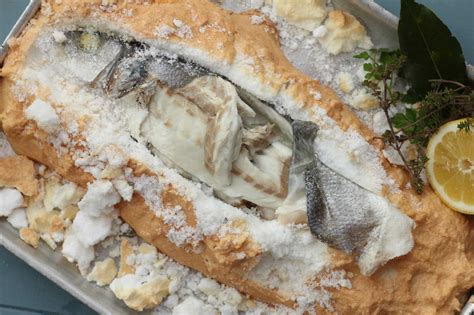 Salt Baked Sea Bass Spanish Seafood Recipes Basco