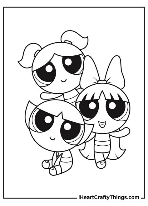 powerpuff girls coloring pages  heart crafty
