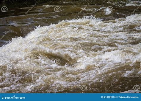 strong river current splash  water close  waves stock photo