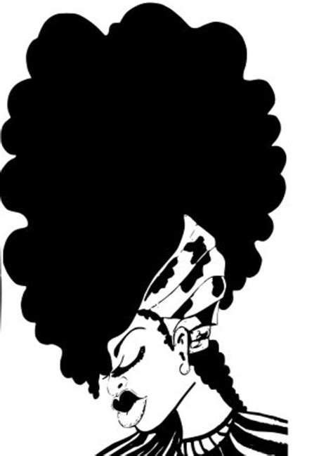 natural afro beauty svg 2 files natural hair woman with etsy