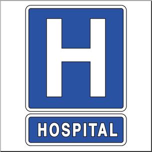 clip art signs hospital color  abcteachcom