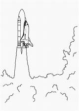 Shuttle Space Coloring Printable Pages Launching Comments Coloringhome sketch template