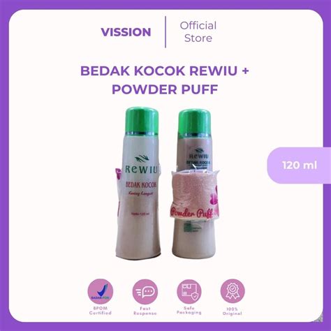 Jual Bedak Kocok Rewiu 120ml Bedak Wajah Ratu Sari Praktis Pakai Tahan