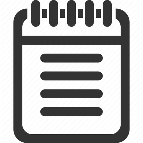 document note notebook paper write icon