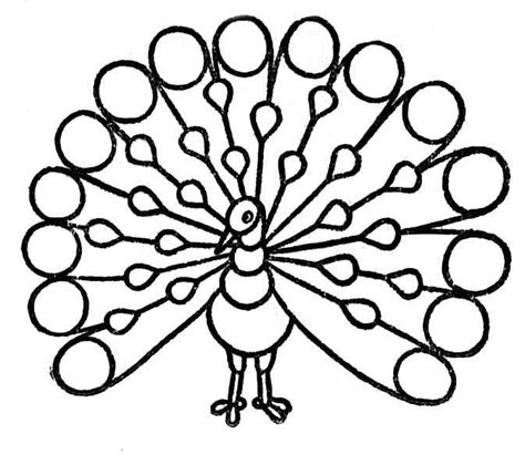 easy peacock coloring page  printable coloring pages  kids